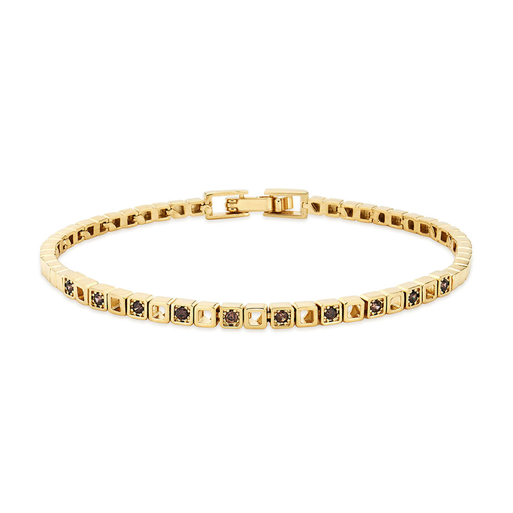 Square Eternity Cognac Bracelet