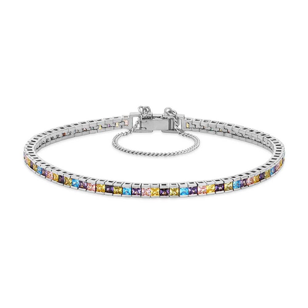 Pastel Square Tennis Bracelet