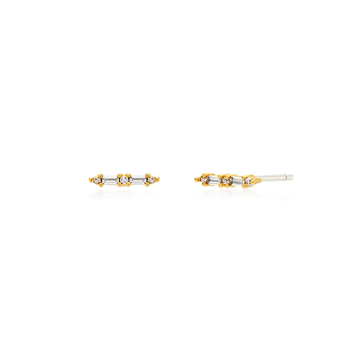 Crystal Mini Mono Bar Studs