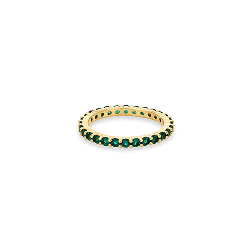 Green Eternity Cubic Ring