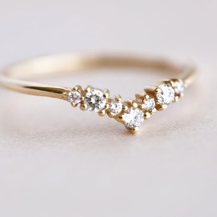 Chevron Diamond Ring