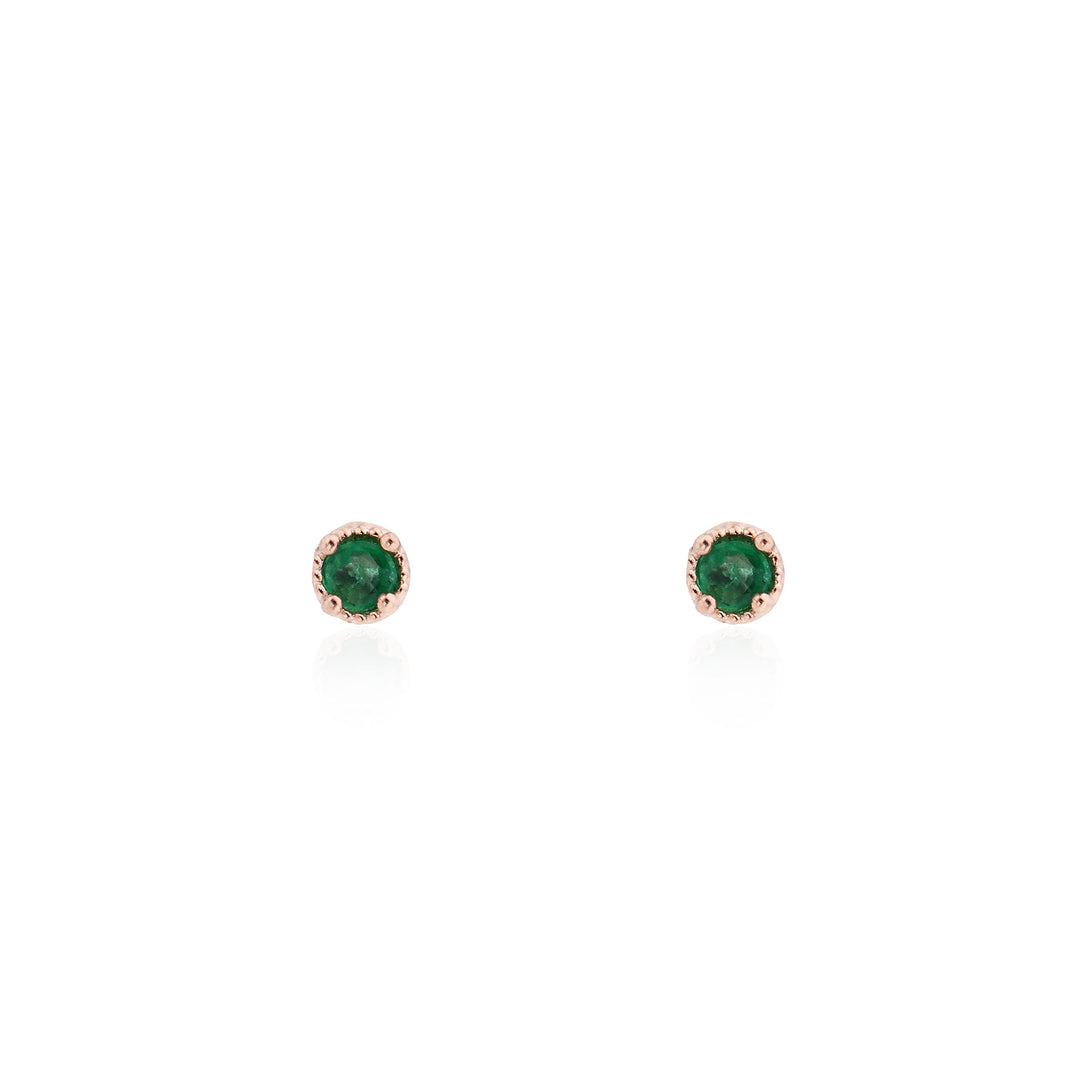 Petit Emerald Studs