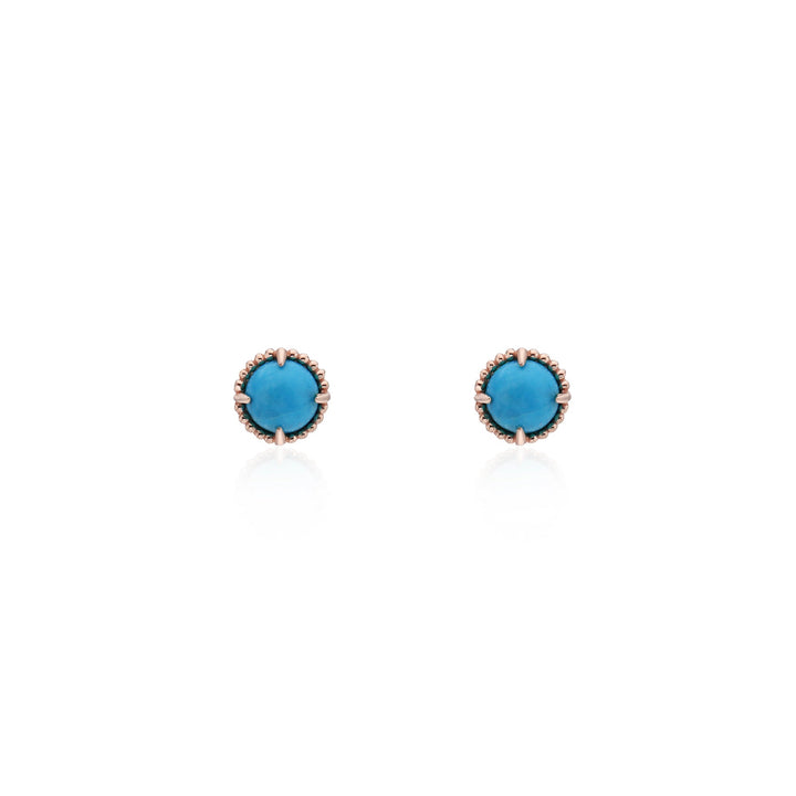 Hemi Sphere Turquoise Studs