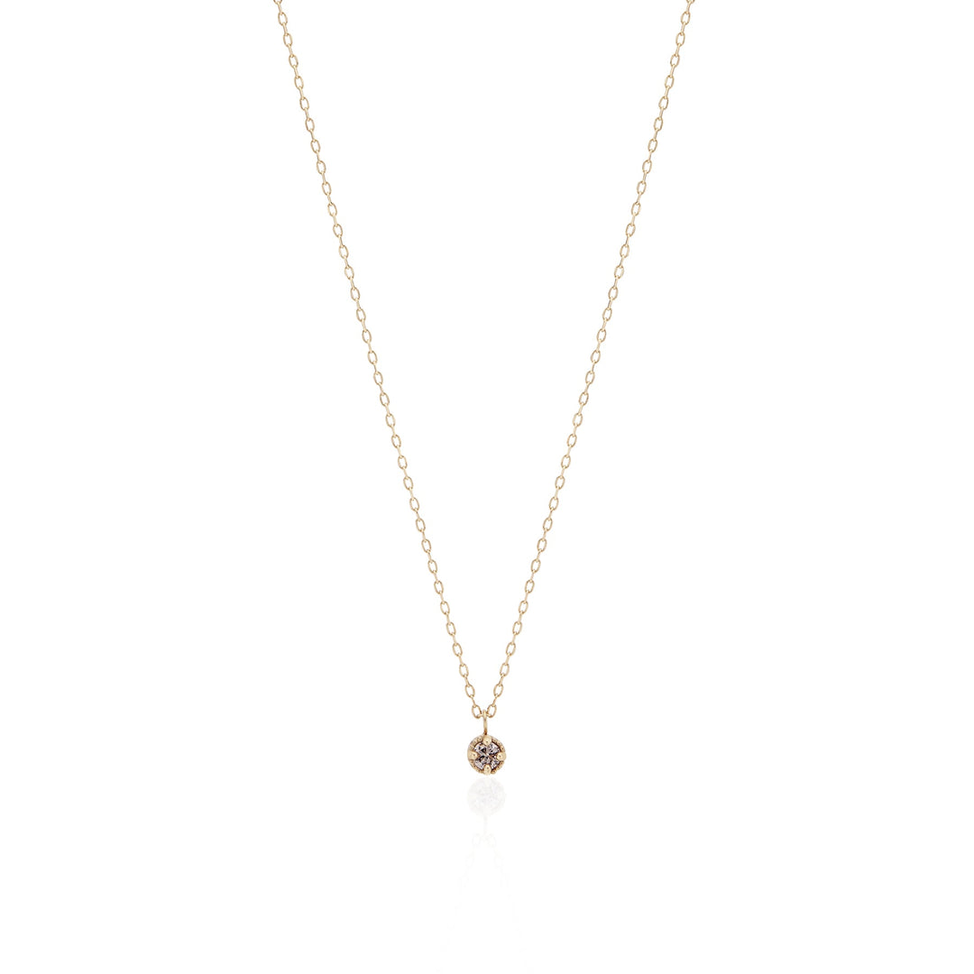 Solo Round Cut Diamond Necklace