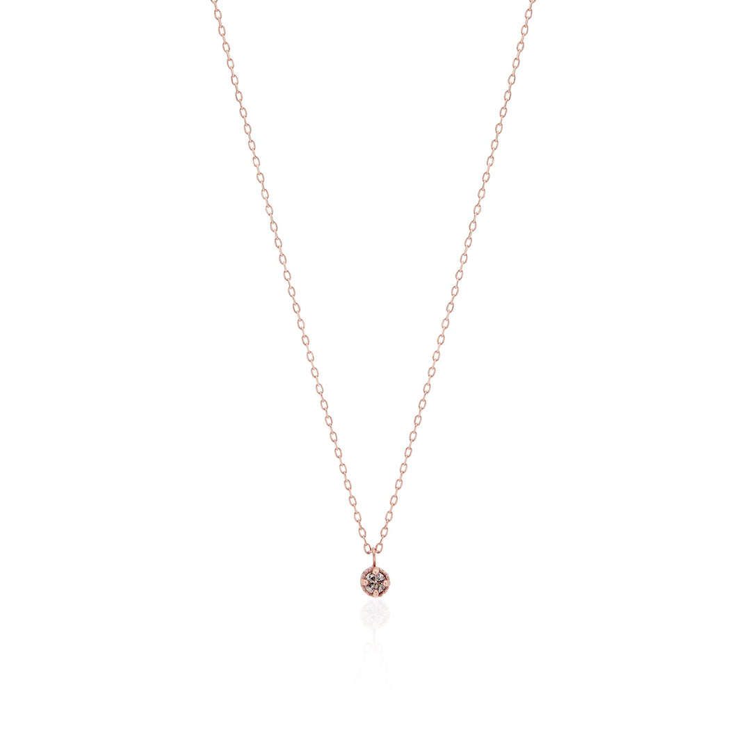 Solo Round Cut Diamond Necklace