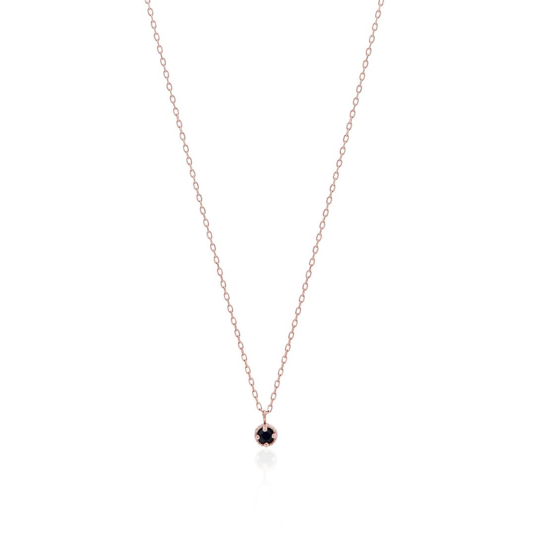 Solo Round Cut Onyx Necklace