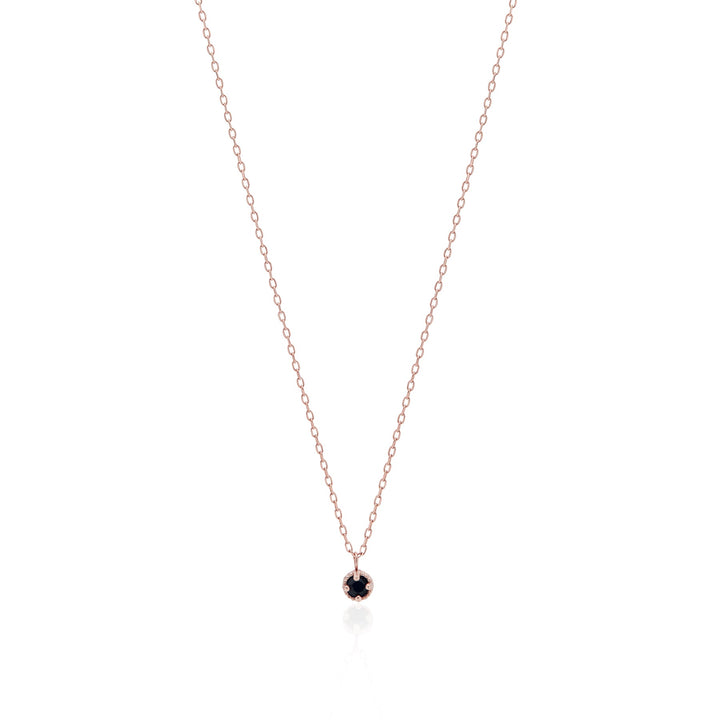 Solo Round Cut Onyx Necklace