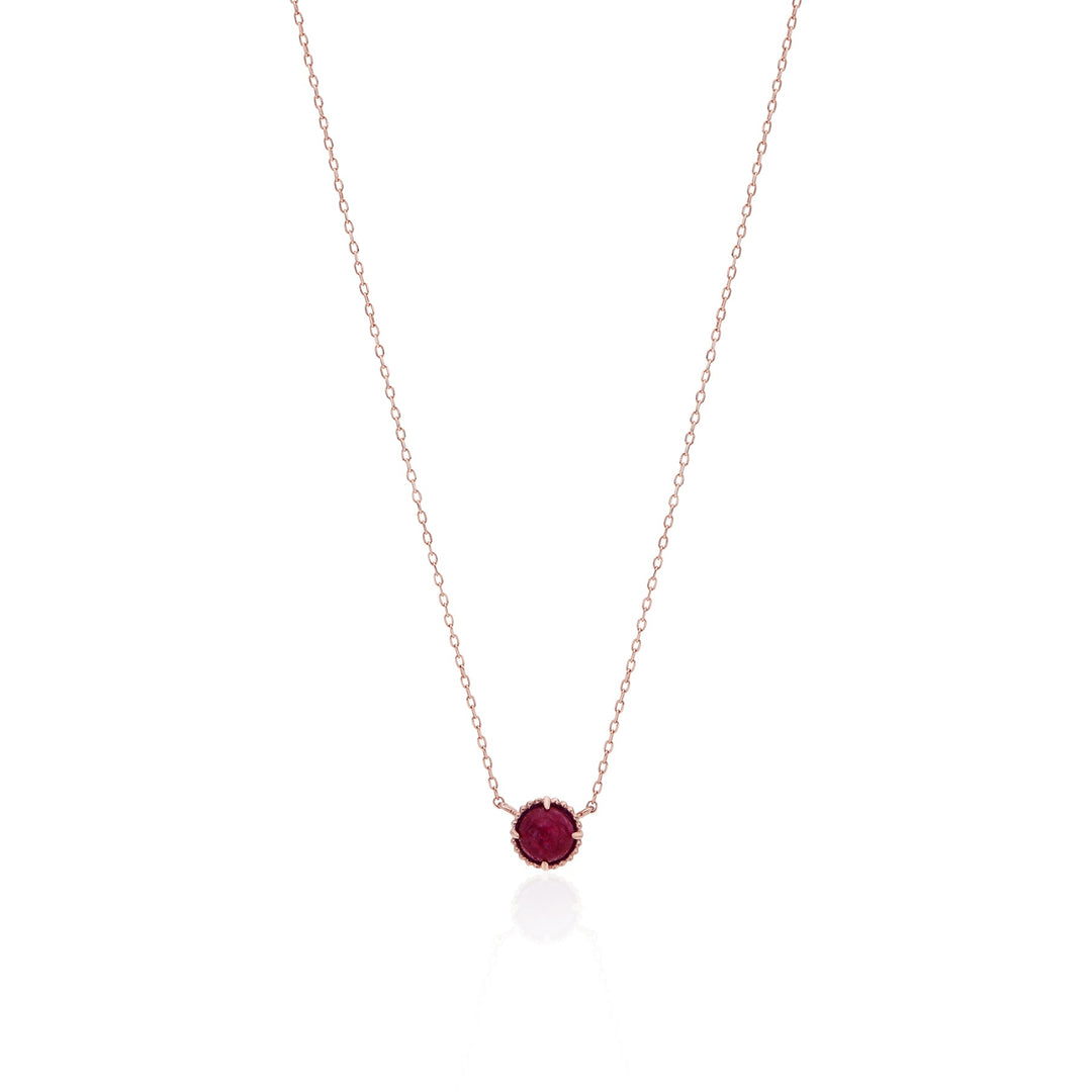 Hemi Sphere Carnelian Necklace