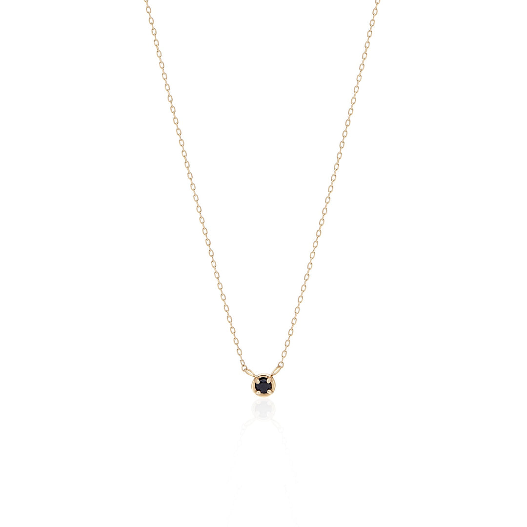 Black Diamond Bezel Necklace