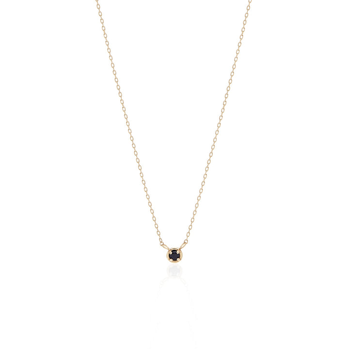 Black Diamond Bezel Necklace