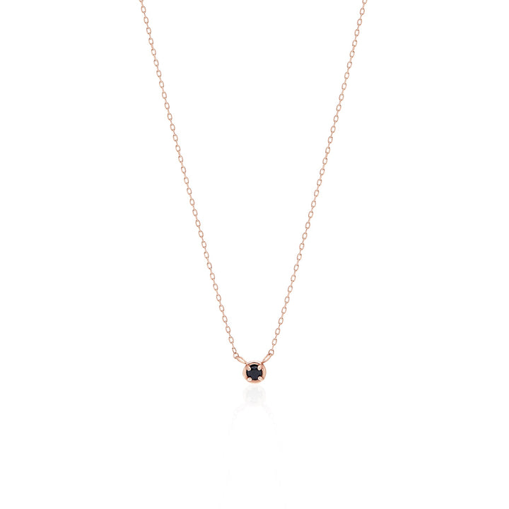 Black Diamond Bezel Necklace