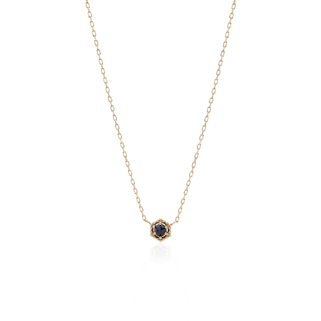 Hexa Round Black Necklace