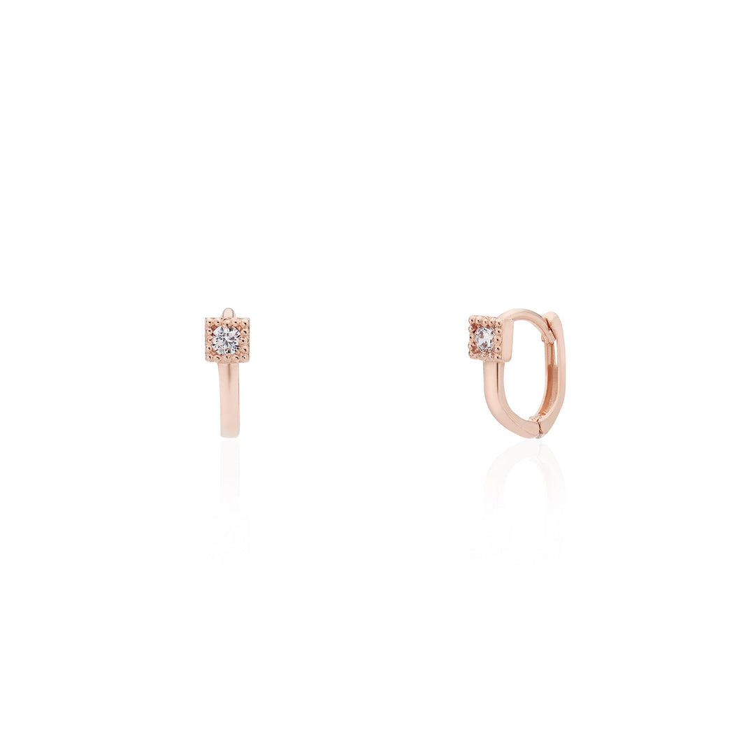 A single diamonds mini hoops