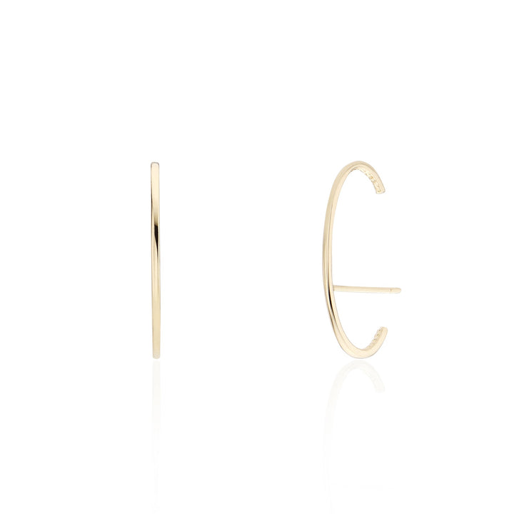 Sleek Sculptural Curve Studs