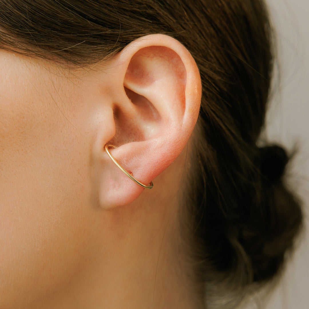 Sleek Sculptural Curve Studs