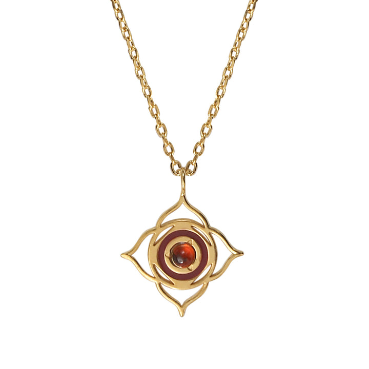 Chakras "I AM" Garnet Necklace