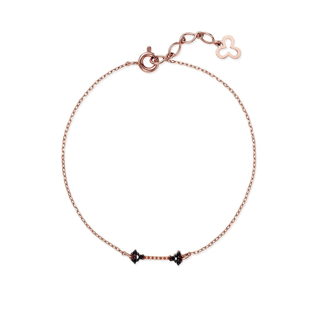 Black Twin Cognac Bracelet