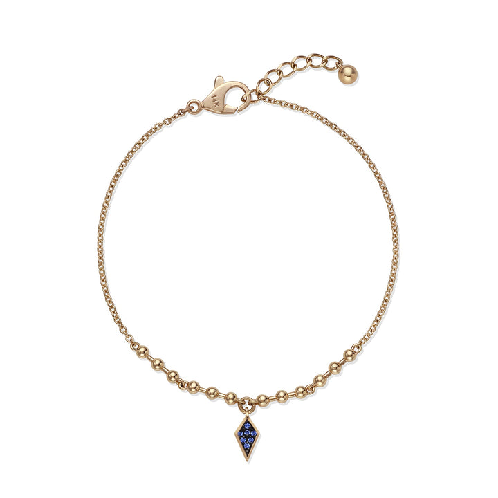 Blue Diamond Rhombus Charm Bracelet