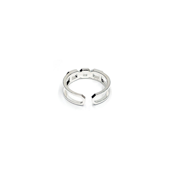 Interlocking Triple Octagon Thin Ring