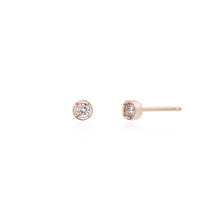 Simple Bezel Diamond Studs