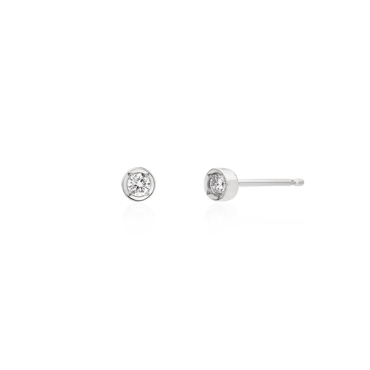 Simple Bezel Diamond Studs