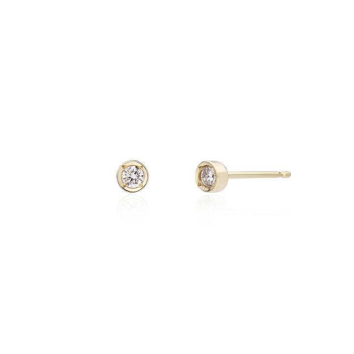 Simple Bezel Diamond Studs