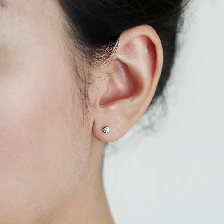 Simple Bezel Diamond Studs