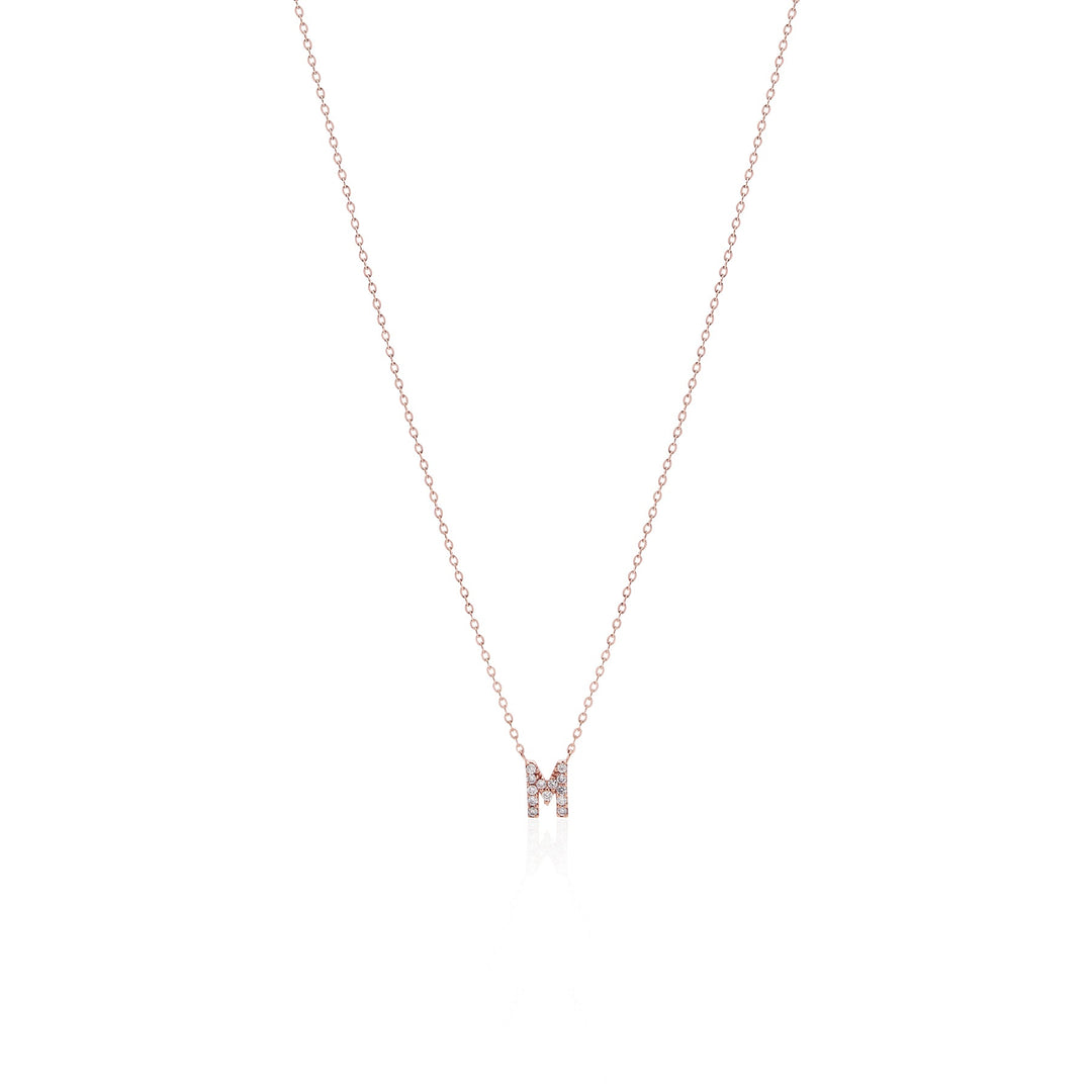 Single Initial Diamond Necklace