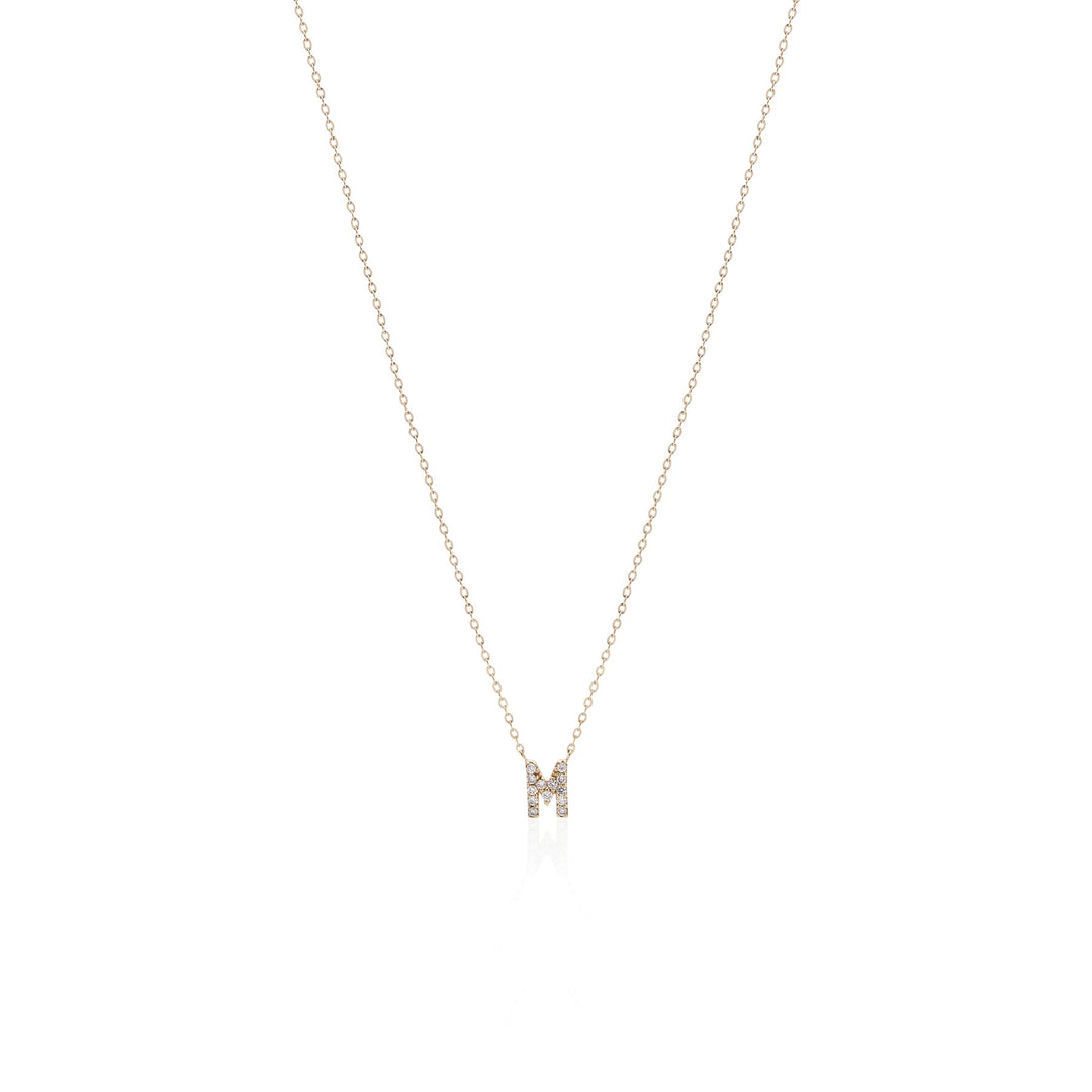 Single Initial Diamond Necklace