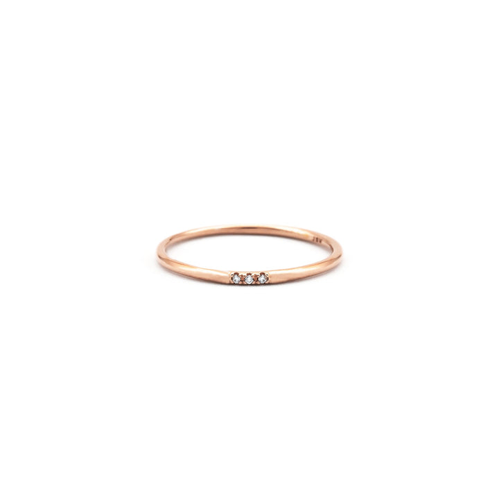 Simple Cluster Three Diamond Ring