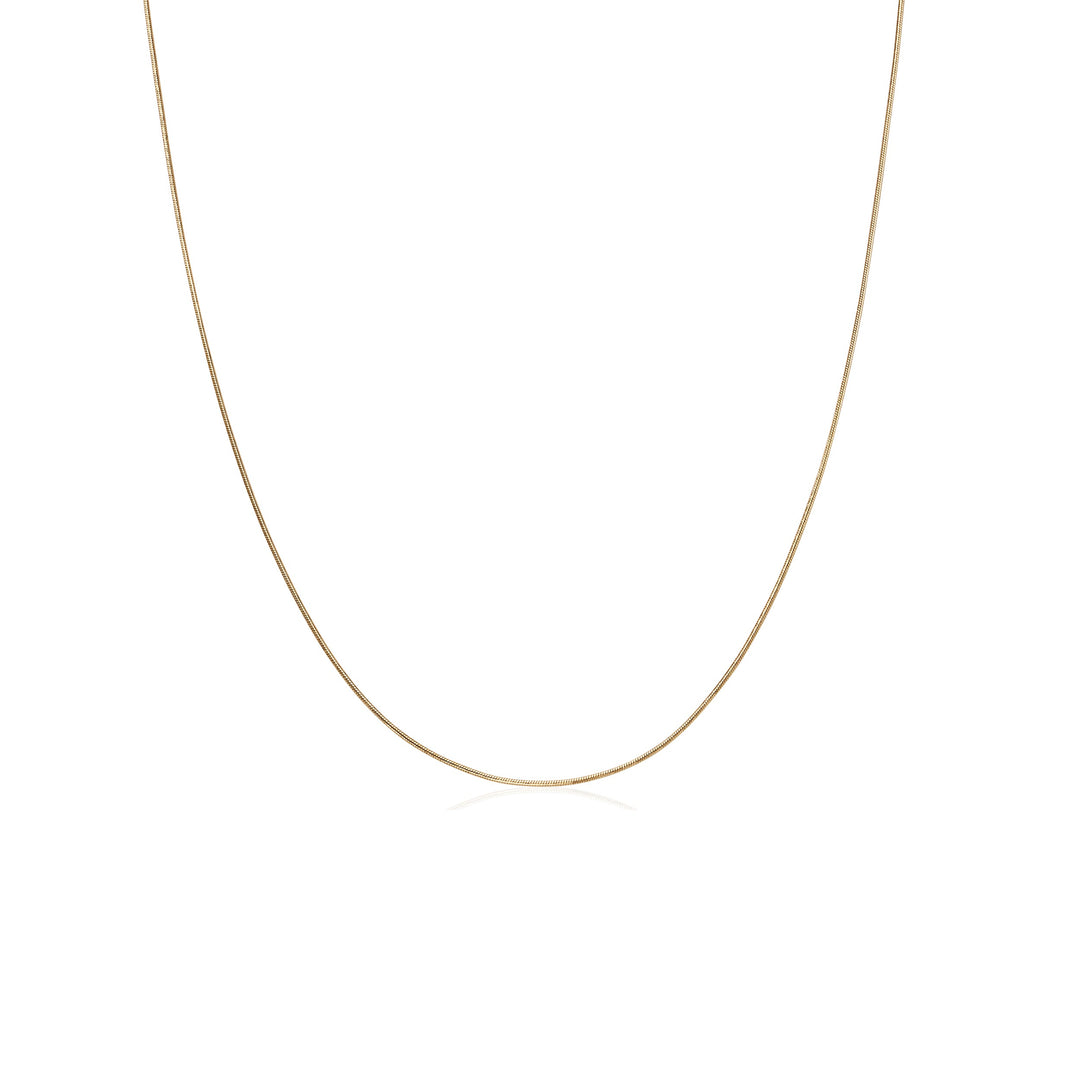 Snake Layered Solid Gold Necklace