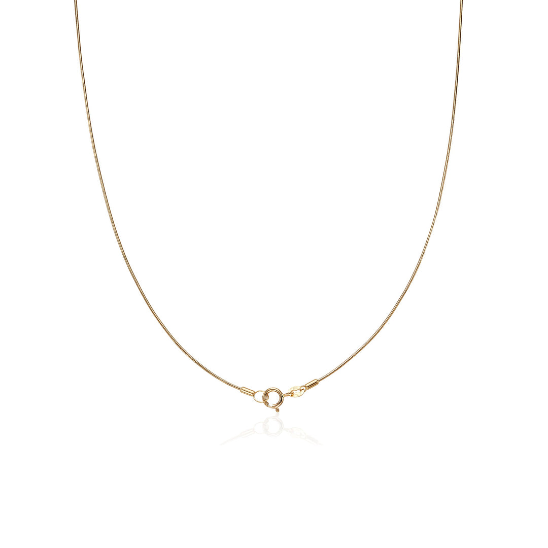 Snake Layered Solid Gold Necklace