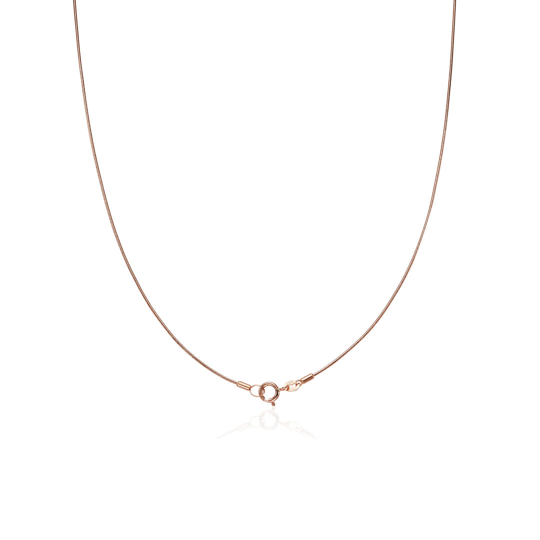 Snake Layered Solid Gold Necklace