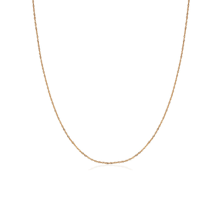 Twist Link Solid Gold Chain Necklace