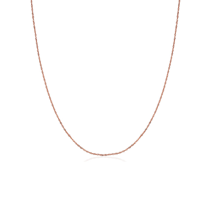 Twist Link Solid Gold Chain Necklace