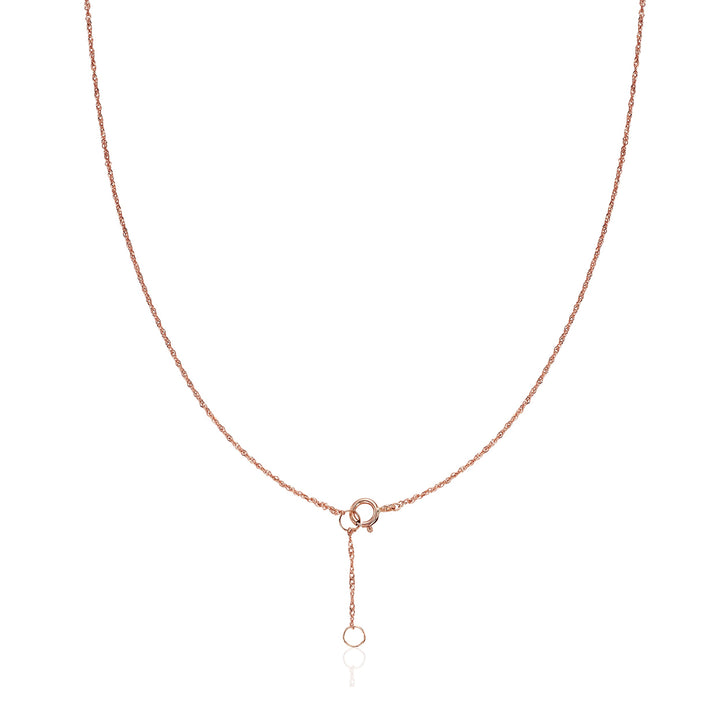 Twist Link Solid Gold Chain Necklace