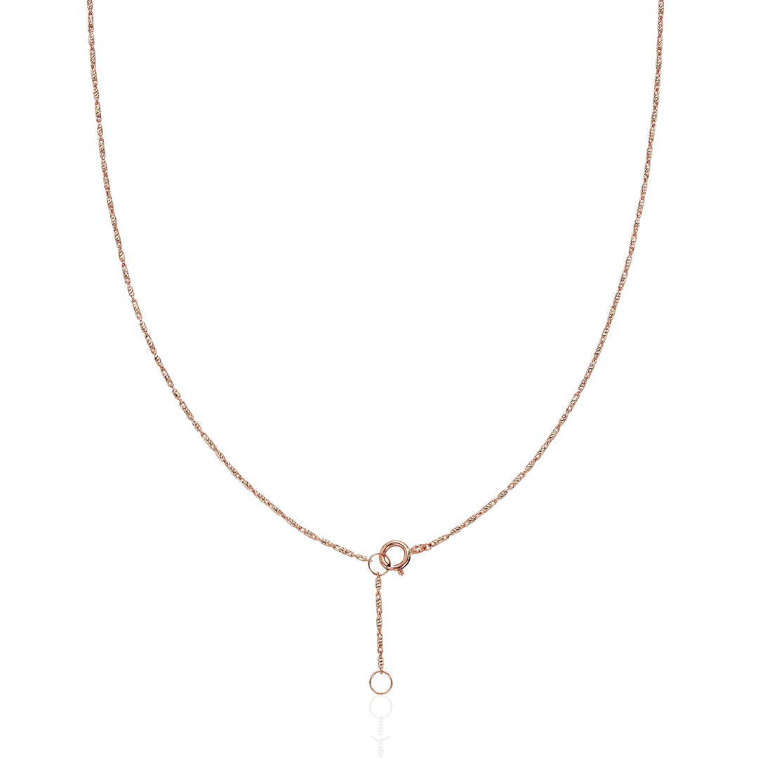 Classic Twist Solid Gold Chain Necklace