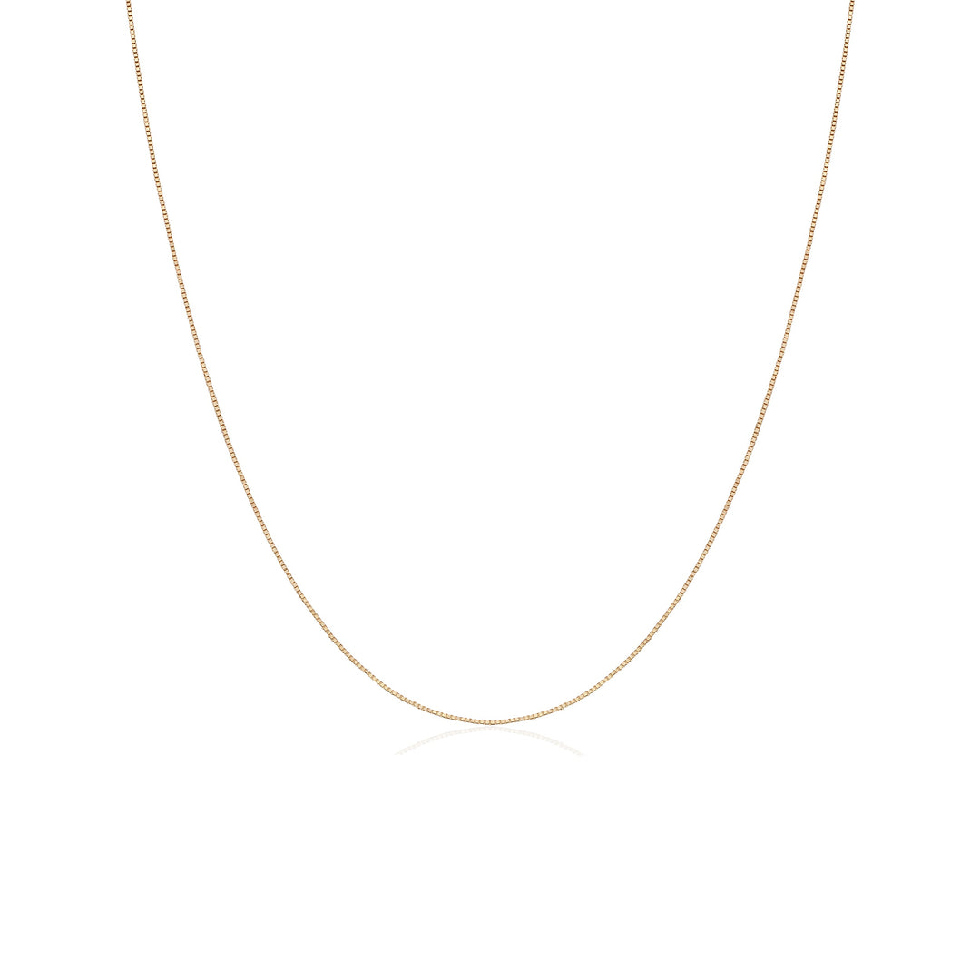 Dainty Mono Chain Solid Gold Necklace