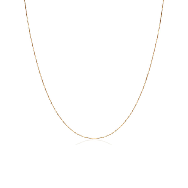 Dainty Mono Chain Solid Gold Necklace