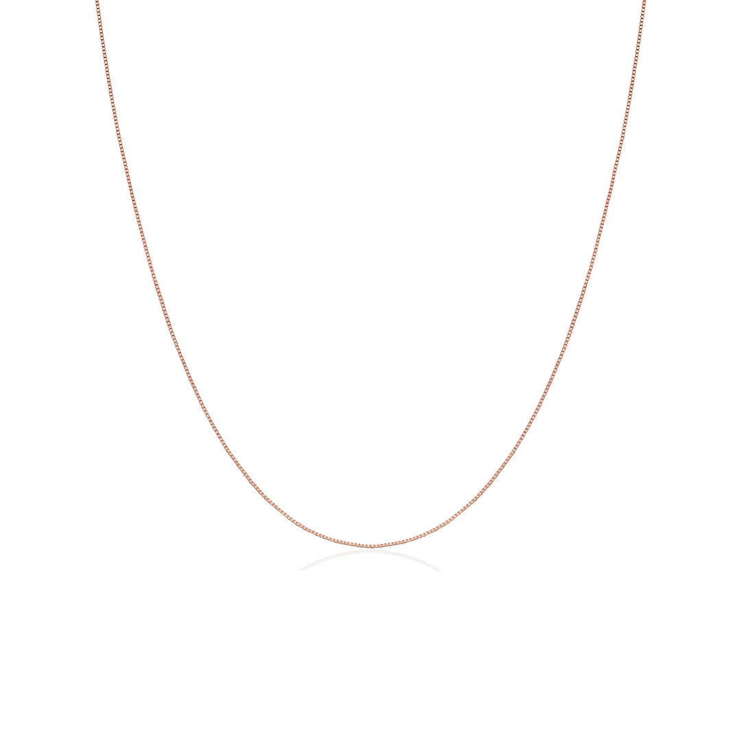 Dainty Mono Chain Solid Gold Necklace