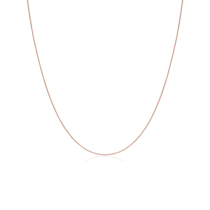 Dainty Mono Chain Solid Gold Necklace