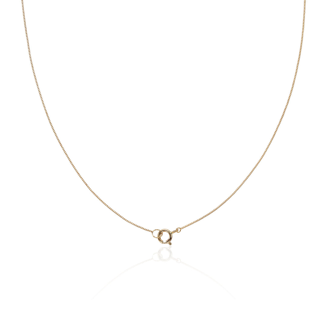 Dainty Mono Chain Solid Gold Necklace