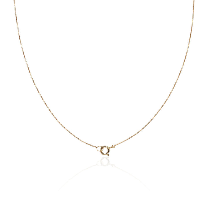 Dainty Mono Chain Solid Gold Necklace