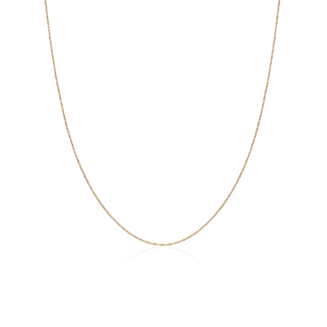 Twist Chain Solid Gold Necklace