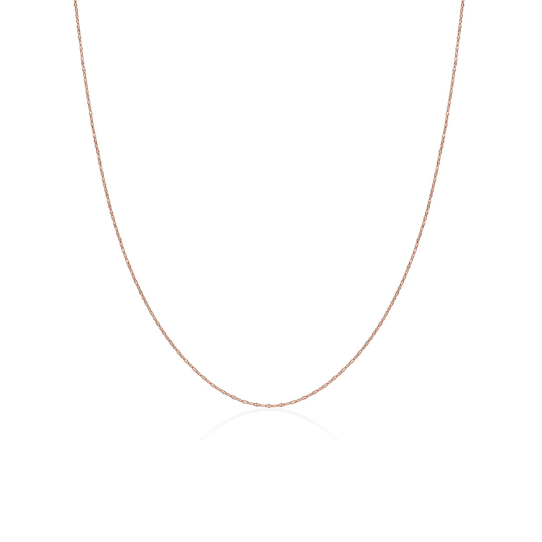 Twist Chain Solid Gold Necklace