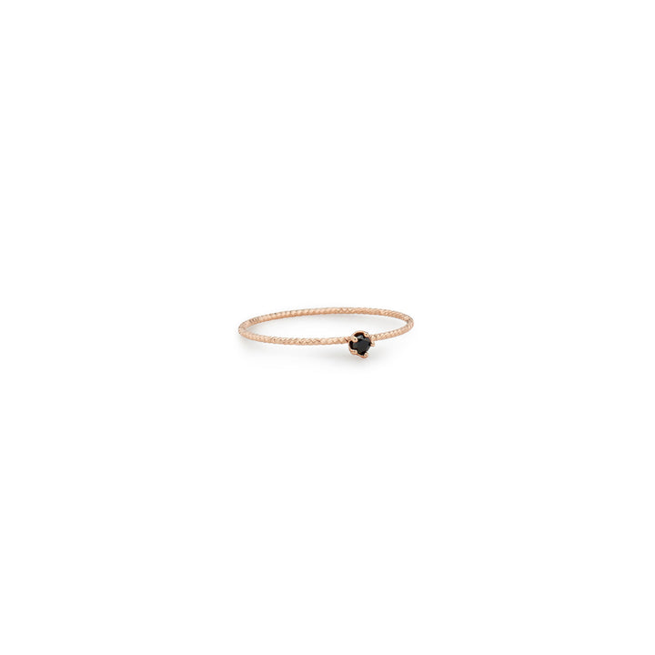 Petit Black Diamond Dainty Ring