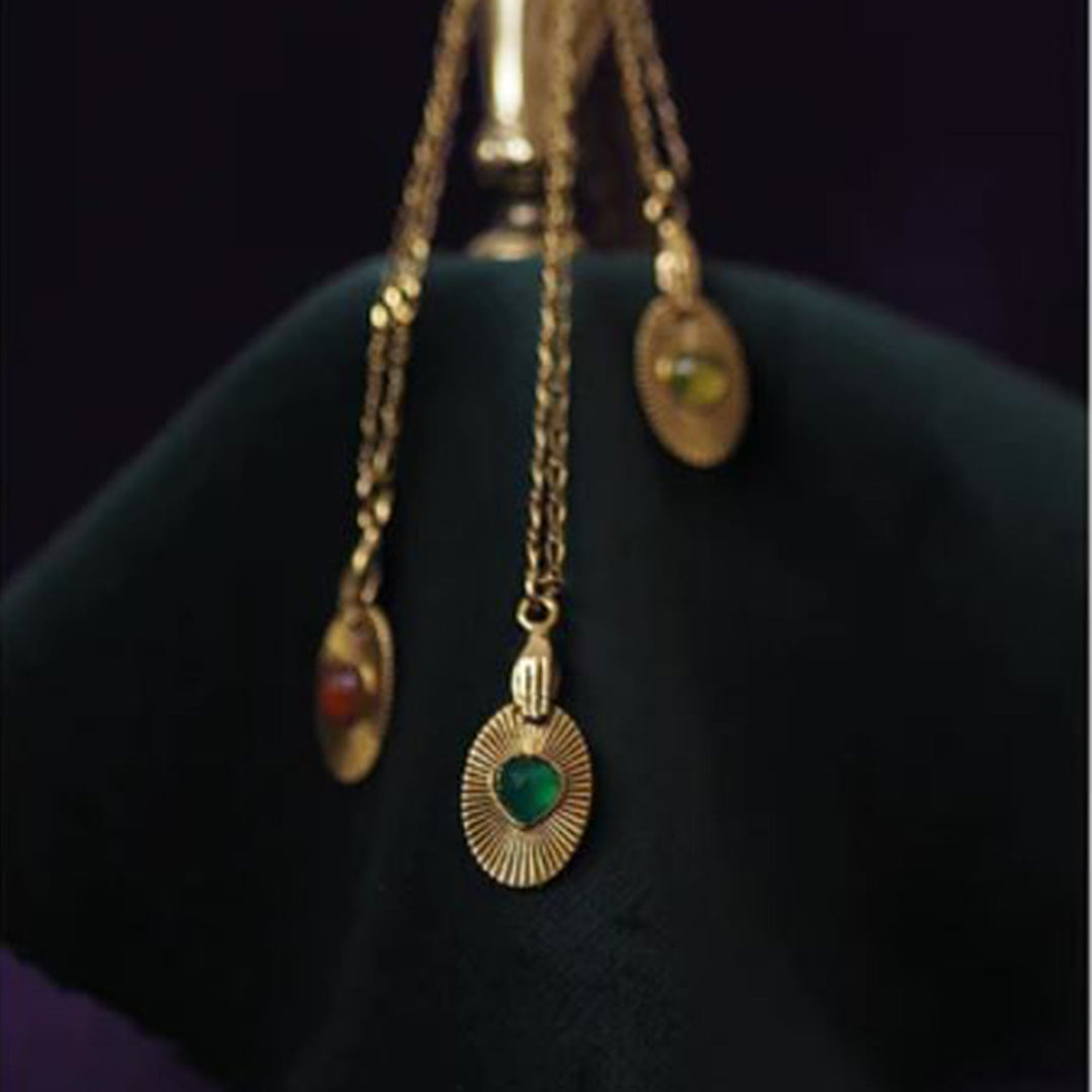 Sacha Hand Heart Stone Necklace
